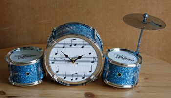 Drum Kit Desk Clock