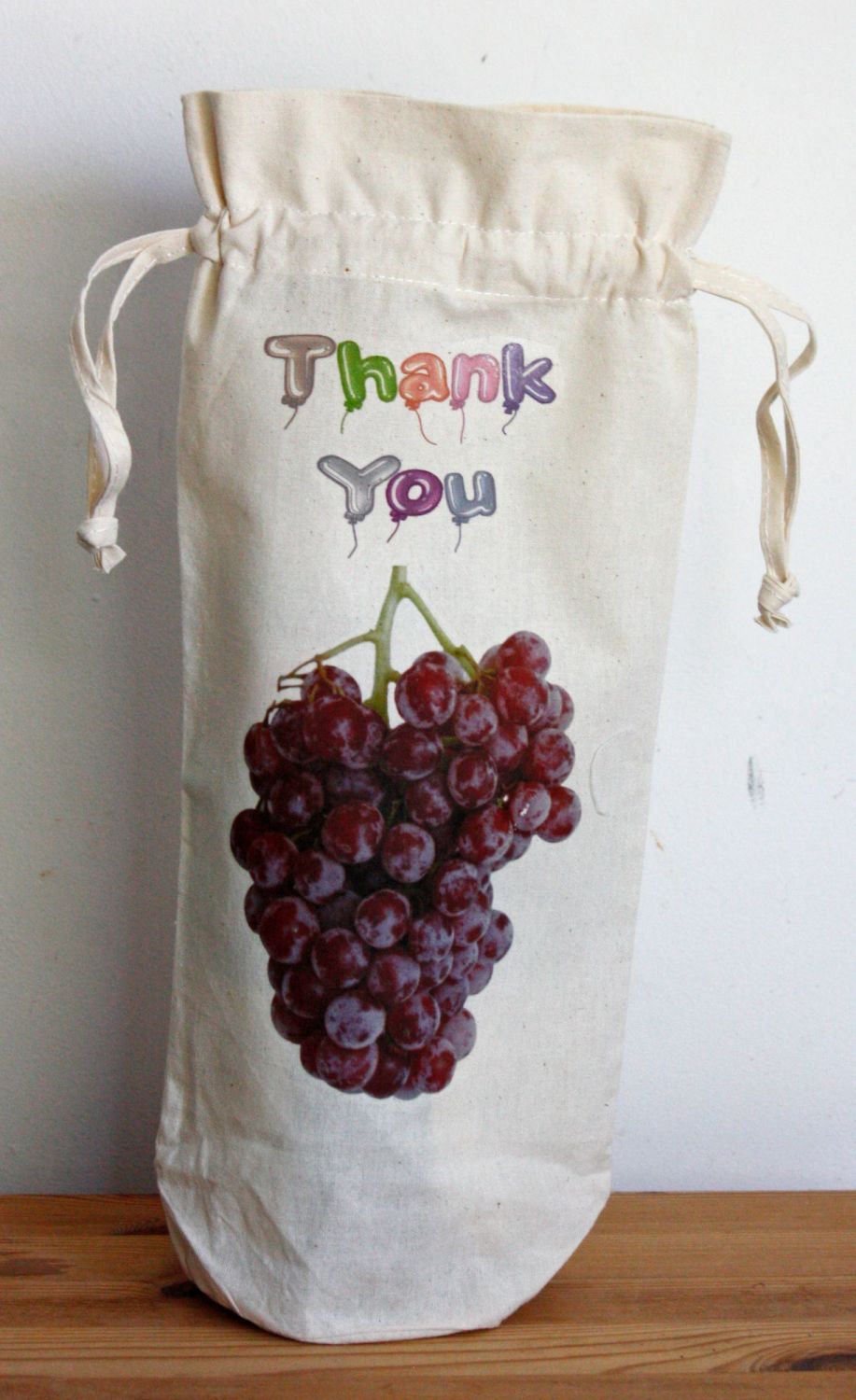 Bottle Bag - Thank You (Draw String)
