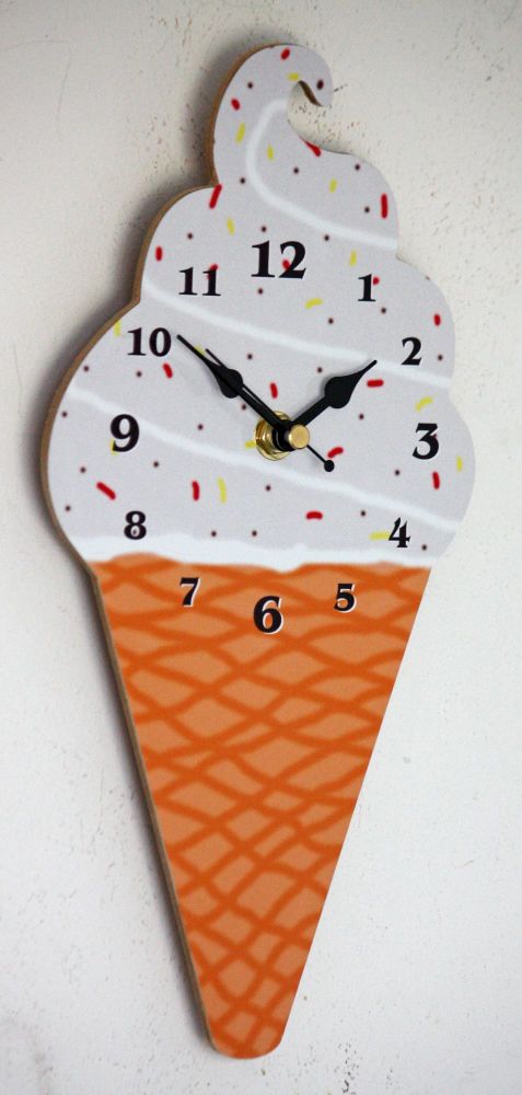Ice Cream Cone Wall Clock
