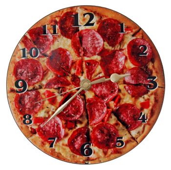 Pizza Wall Clock - Pepperoni No Text