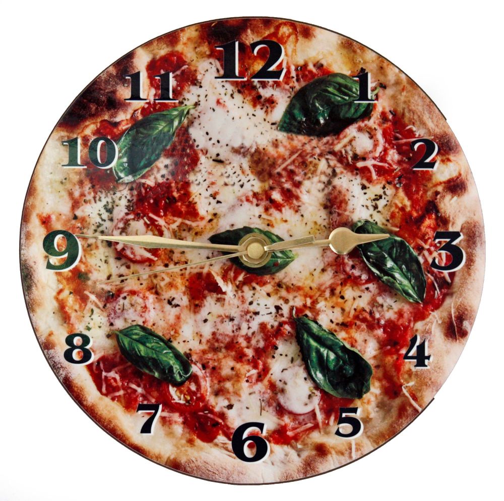 Pizza Wall Clock - Margherita No Text