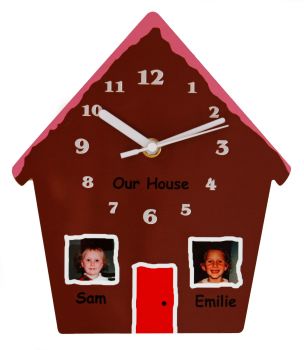 Personalised Gingerbread House Wall Clock