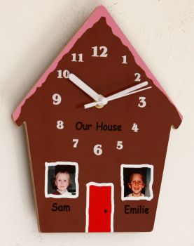 Personalised Gingerbread House Wall Clock
