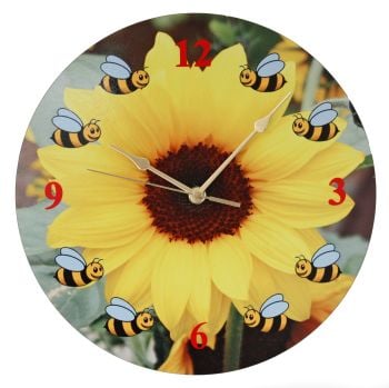 Bees around a Sunflower