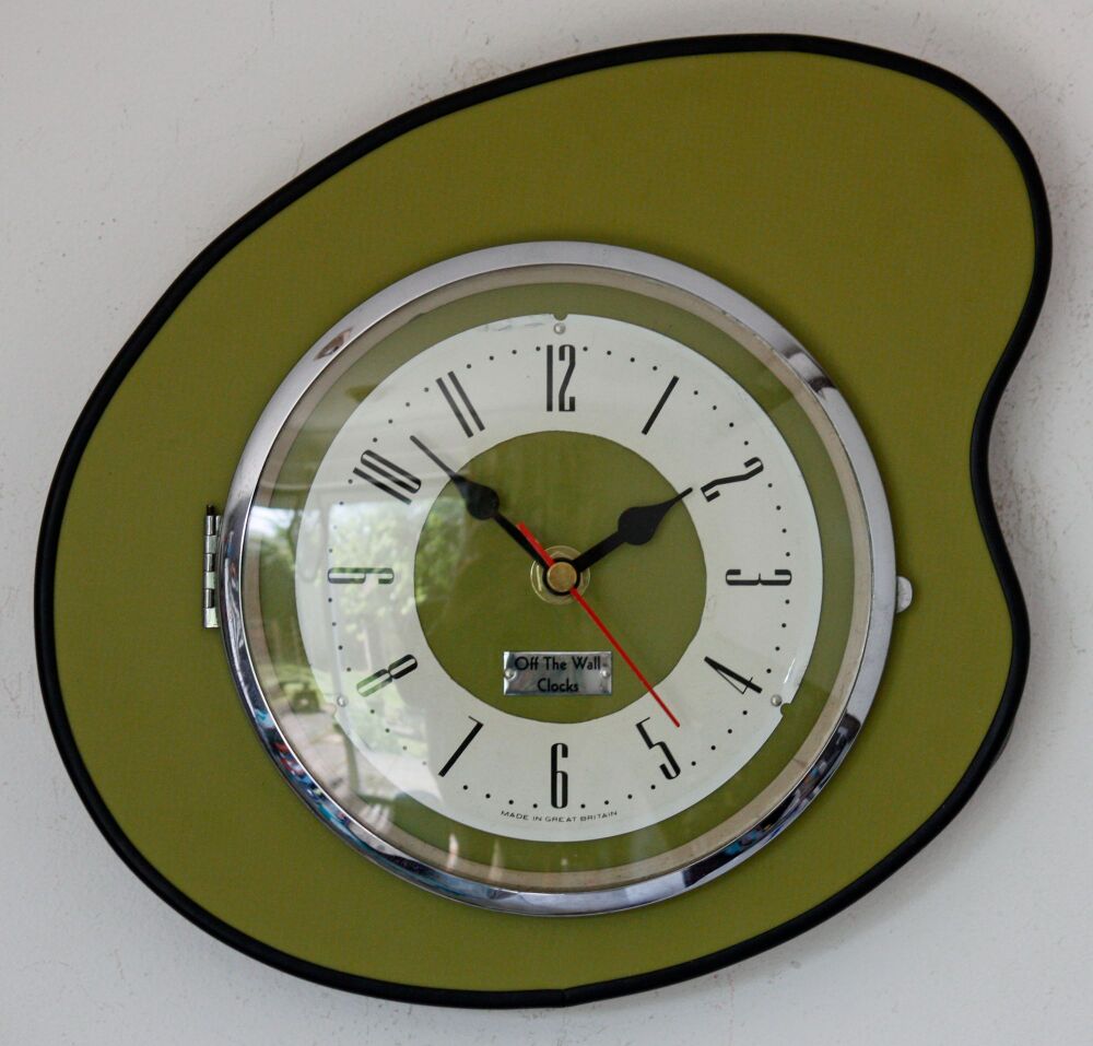 Green Formica Wall Clock