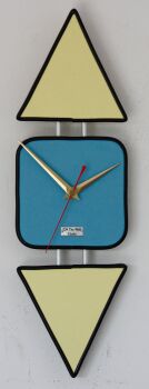 Handmade Atomic Style Wall Clock (Blue)