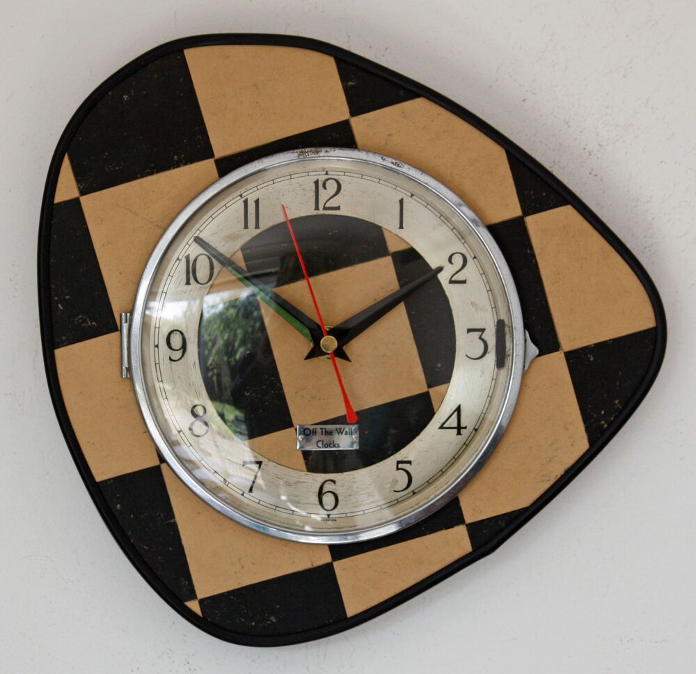 Handmade Vintage Chess Board Wall Clock