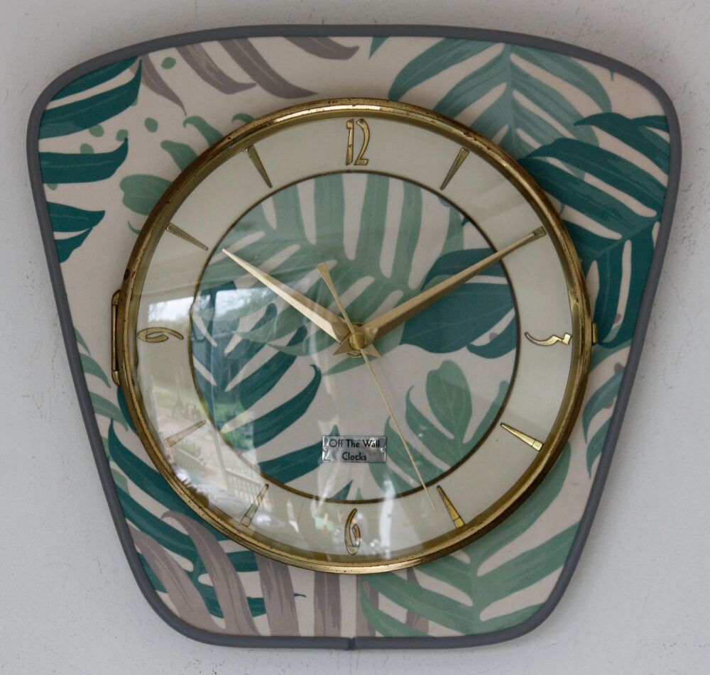 Tropical Leaf Wall Clock