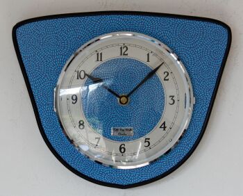 Blue Formica Wall Clock