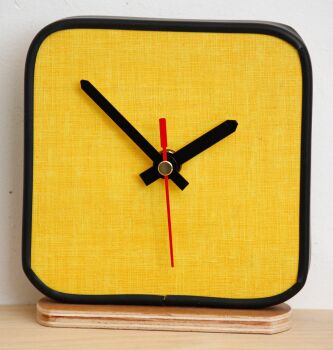 Handmade Yellow Mantel Clock