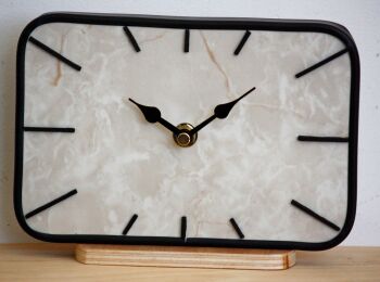 Handmade Formica (Marble) Mantel Clock