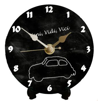 Fiat 500 Blackboard Clock