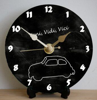 Fiat 500 Blackboard Clock