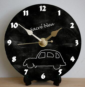 Citroen 2CV Blackboard Clock