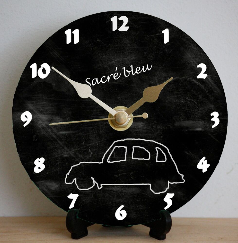 Citroen 2CV Blackboard Clock