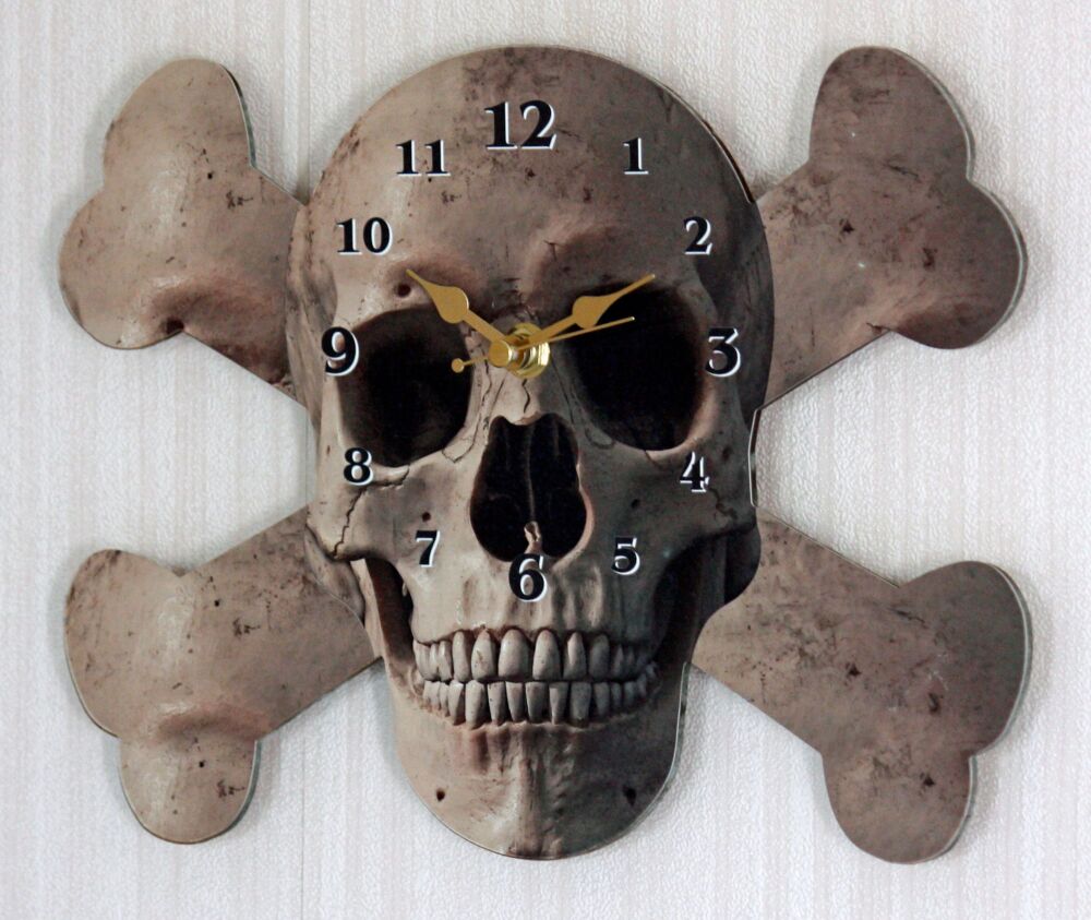 Skull & Crossbones Wall Clock