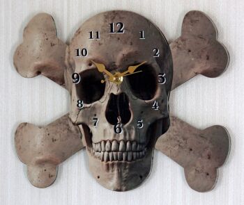 Skull & Crossbones Wall Clock
