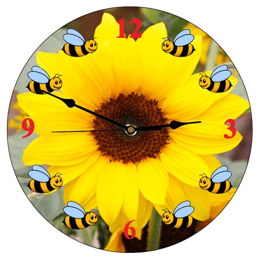 Bees around a Sunflower