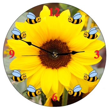 Bees around a Sunflower