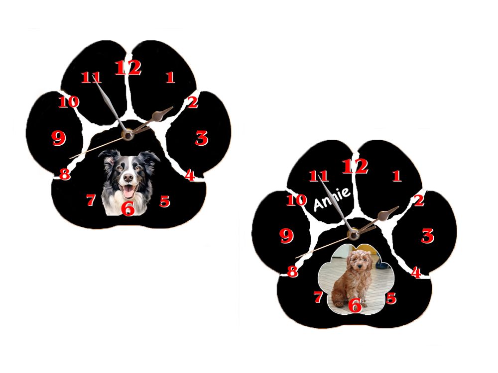 Dog Paw Clocks