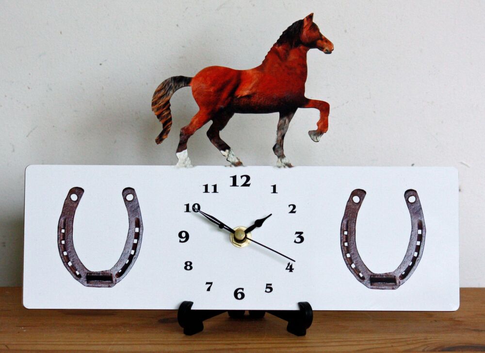 Prancing Horse Wall or Desk Clock