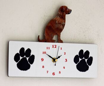 Sitting Dog Wall or Desk Clock