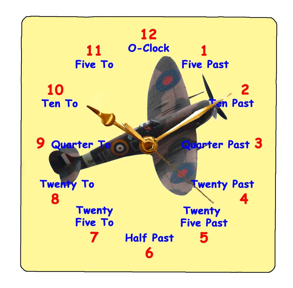 Spitfire clock for Learning to tell the Time