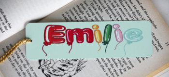 Personalised Book Mark (Balloons)