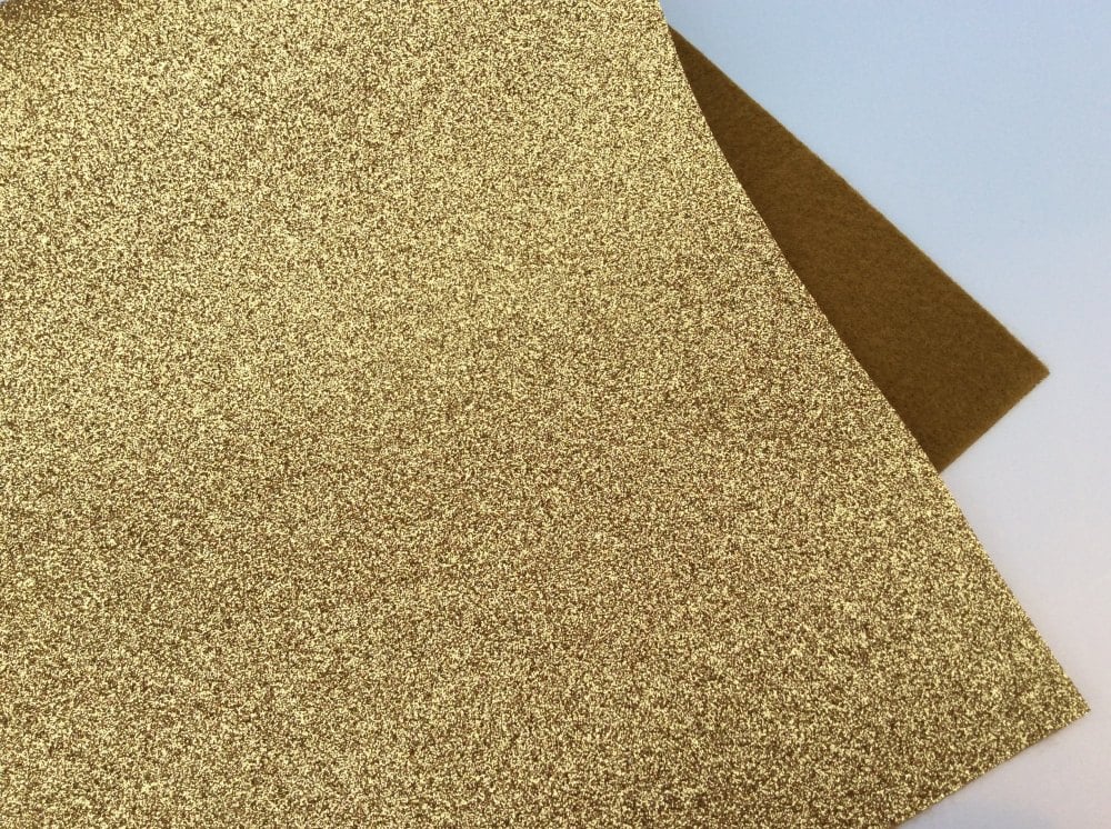 Gold glitter felt