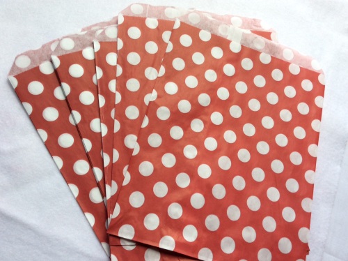 Polka dot paper bags 7x9