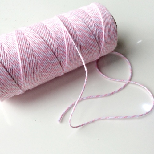 2 ply Bakers Twine - BABY PINK 
