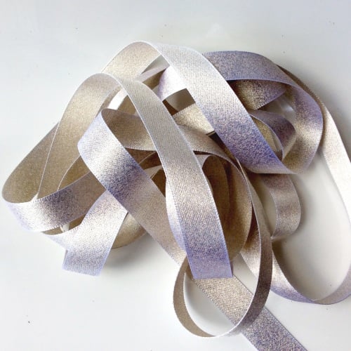 sparkly 15mm ribbon - WHITE