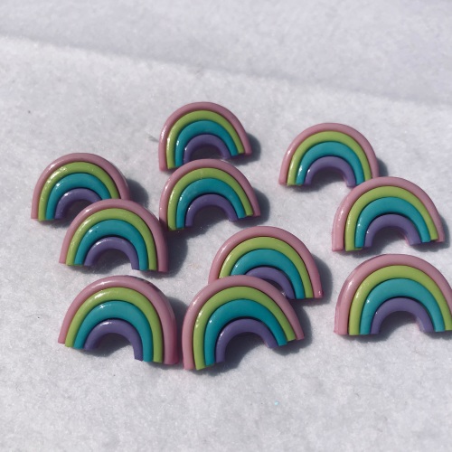 Rainbow Buttons - Pastel