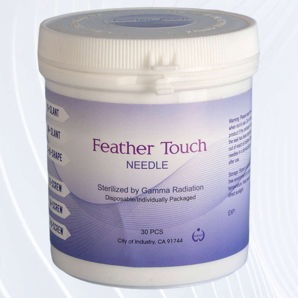 Biotouch Feathertouch 14 Prong Slanted Replacement Needles - Threaded Attachment