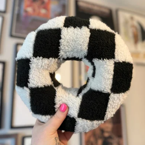 Black Chequered Piercing Pillow