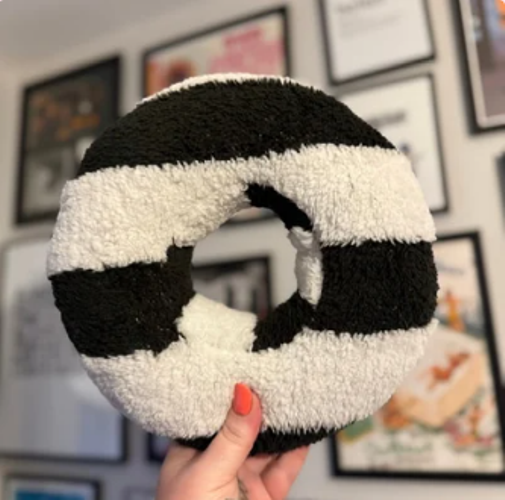 Black Stripe Piercing Pillow