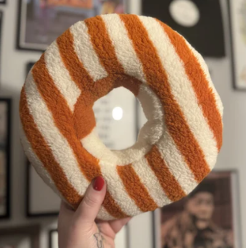 Orange Striped Piercing Pillow
