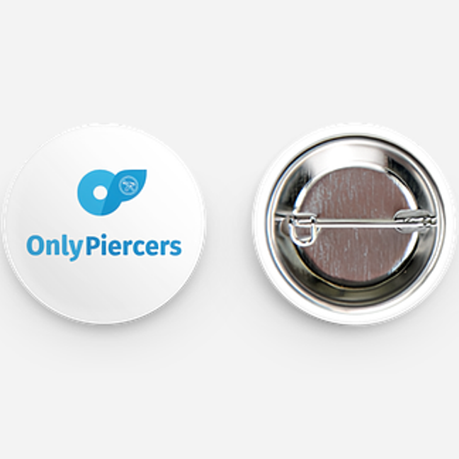 OnlyPiercers Metal Button Pin Badge