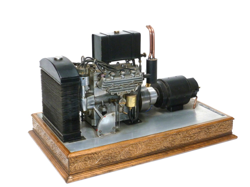 An exhibition standard model of a 'Seal' four cylinder internal combustion 
