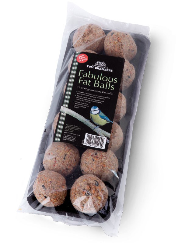 Tom Chambers Fabulous Fat Balls 12 Pack Bird Feed No Net