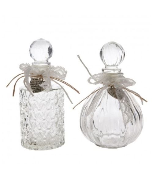 Decorative Glass Bottle with stopper& lace