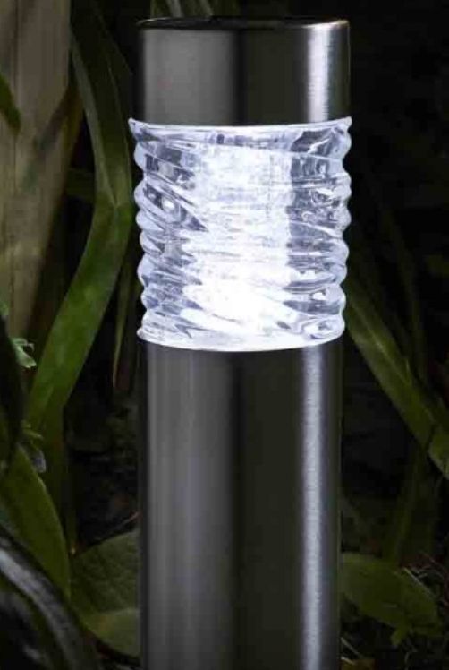 Solar Stake Light - Wave - Stainless Steek - 10L