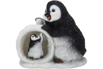 MOTHER/BABY SNOWBALL PENGUIN -F