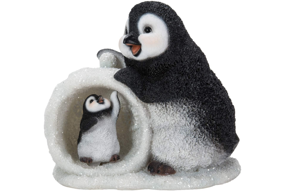 MOTHER/BABY SNOWBALL PENGUIN - D