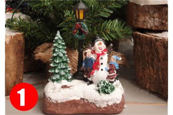 CHRISTMAS SCENERY LAMP AND TREE with leds