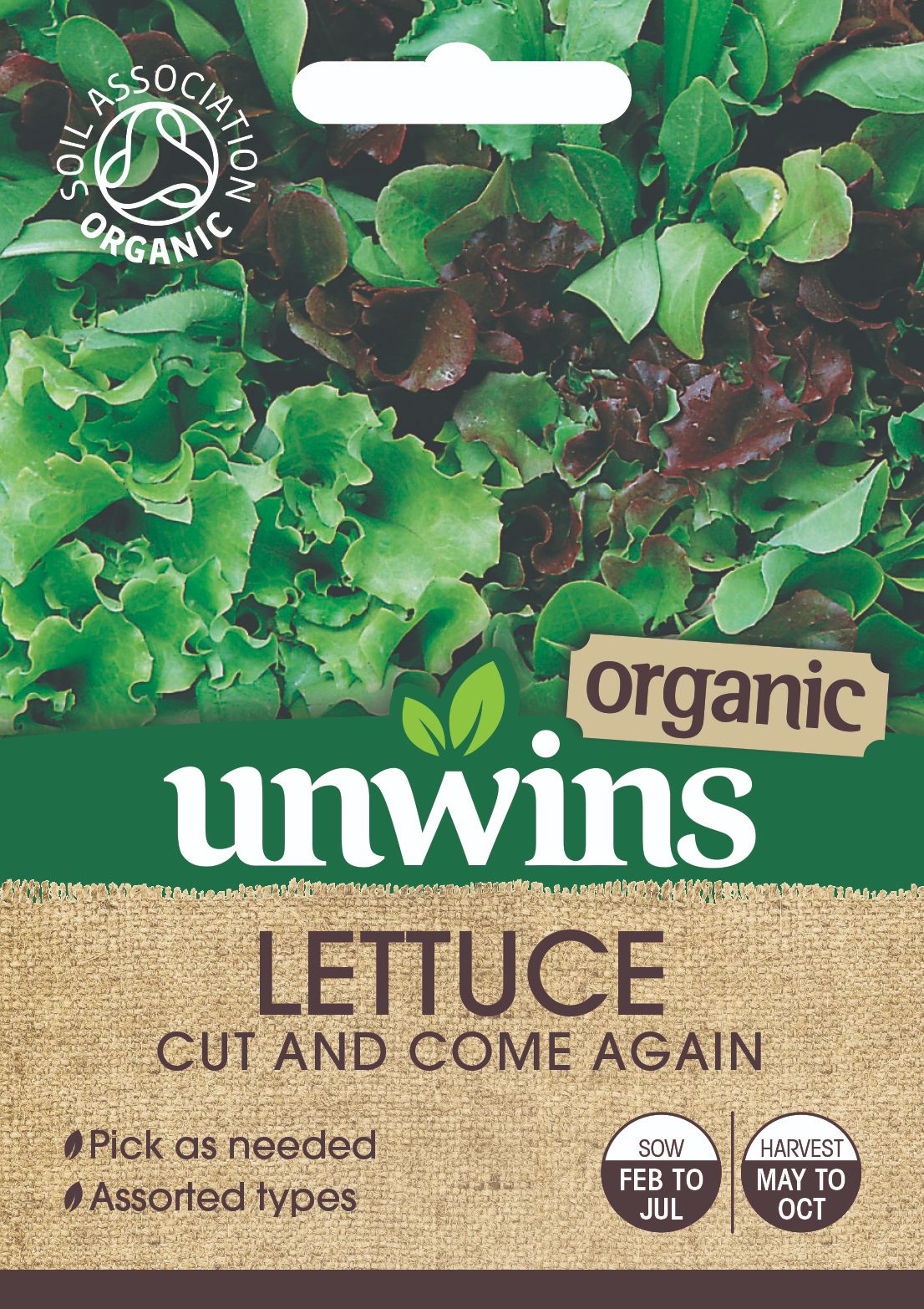 Lettuce (Leaves) Cut And Come Again (Organic)                              