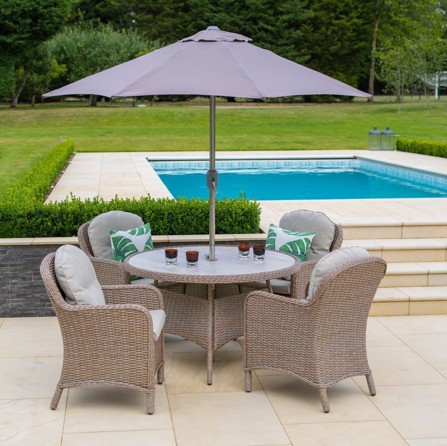 Bergen 8 Seat Oval Dining Set Rattan Weave Garden Furniture Drinagh