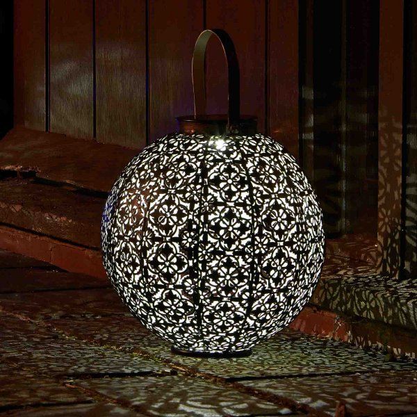 Solar Lantern - Damasque -Bronze - 23.5 cm dia.