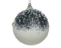 BAUBLE GLITTER ICY BLUE dia 8cm