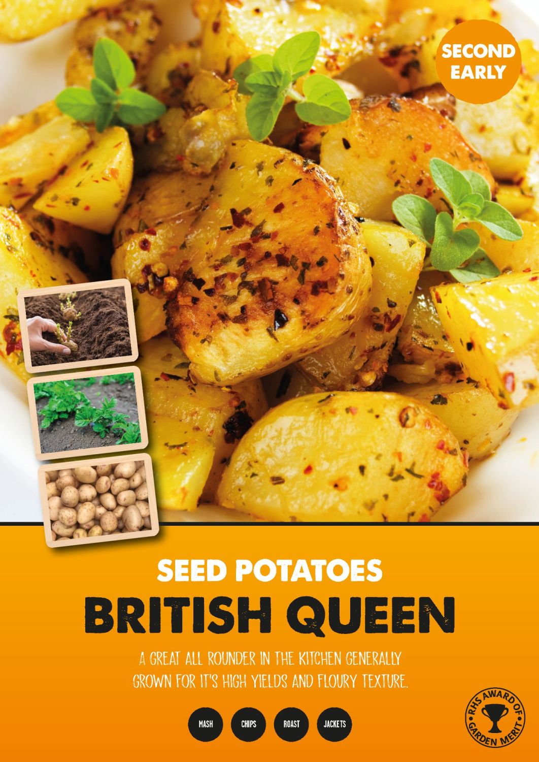 BRITISH QUEEN second earlies seed potatoes